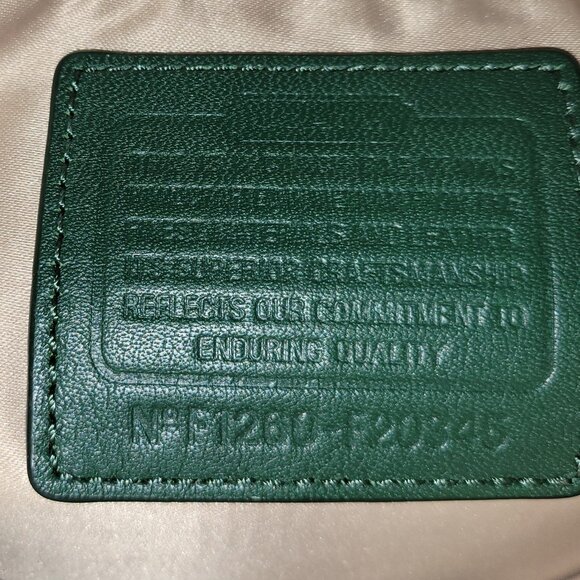 Coach Ashley Forest Green Leather Faux Croc Tote - Picture 9 of 9